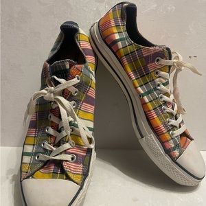 vintage all star converse plaid unisex shoes, size 11, men’s new NOS